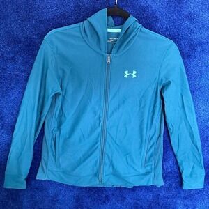 Blue Under‎ Armour hoodie kids Sz Large  #sportswear